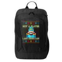 Not A Player I Just Crush A Lot Nutcracker Ugly Christmas Sweater City Backpack