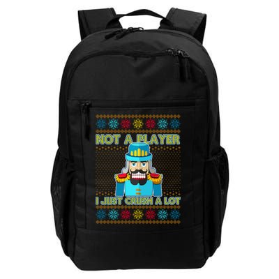 Not A Player I Just Crush A Lot Nutcracker Ugly Christmas Sweater Backpack