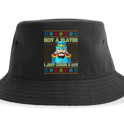 Not A Player I Just Crush A Lot Nutcracker Ugly Christmas Sweater Sustainable Bucket Hat