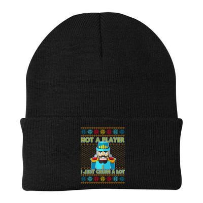 Not A Player I Just Crush A Lot Nutcracker Ugly Christmas Sweater Knit Cap Winter Beanie