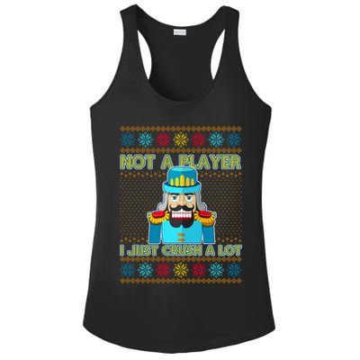 Not A Player I Just Crush A Lot Nutcracker Ugly Christmas Sweater Ladies PosiCharge Competitor Racerback Tank
