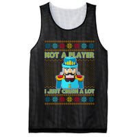 Not A Player I Just Crush A Lot Nutcracker Ugly Christmas Sweater Mesh Reversible Basketball Jersey Tank