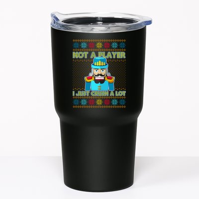 Not A Player I Just Crush A Lot Nutcracker Ugly Christmas Sweater Tumbler