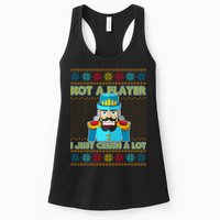 Not A Player I Just Crush A Lot Nutcracker Ugly Christmas Sweater Womens Tank Top