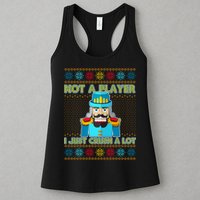Not A Player I Just Crush A Lot Nutcracker Ugly Christmas Sweater Womens Tank Top