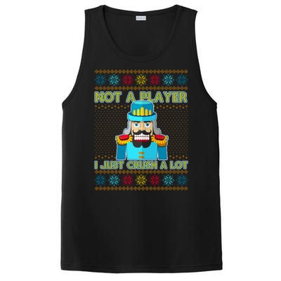 Not A Player I Just Crush A Lot Nutcracker Ugly Christmas Sweater PosiCharge Competitor Tank