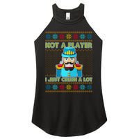 Not A Player I Just Crush A Lot Nutcracker Ugly Christmas Sweater Women's Perfect Tri Rocker Tank