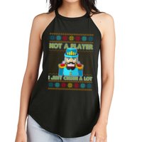 Not A Player I Just Crush A Lot Nutcracker Ugly Christmas Sweater Women's Perfect Tri Rocker Tank