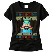 Not A Player I Just Crush A Lot Nutcracker Ugly Christmas Sweater Womens T-Shirt