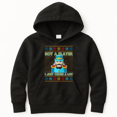Not A Player I Just Crush A Lot Nutcracker Ugly Christmas Sweater Kids Hoodie