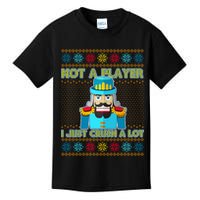 Not A Player I Just Crush A Lot Nutcracker Ugly Christmas Sweater Kids T-Shirt