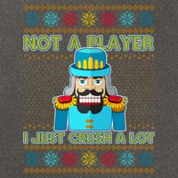 Not A Player I Just Crush A Lot Nutcracker Ugly Christmas Sweater Cotton Canvas Backpack