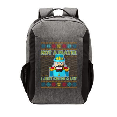 Not A Player I Just Crush A Lot Nutcracker Ugly Christmas Sweater Vector Backpack