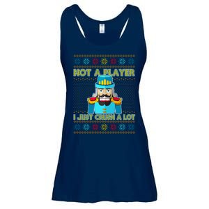 Not A Player I Just Crush A Lot Nutcracker Ugly Christmas Sweater Ladies Essential Flowy Tank