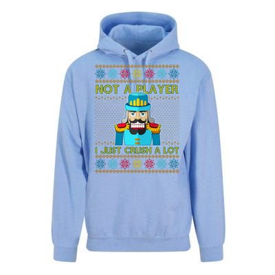 Not A Player I Just Crush A Lot Nutcracker Ugly Christmas Sweater Unisex Surf Hoodie