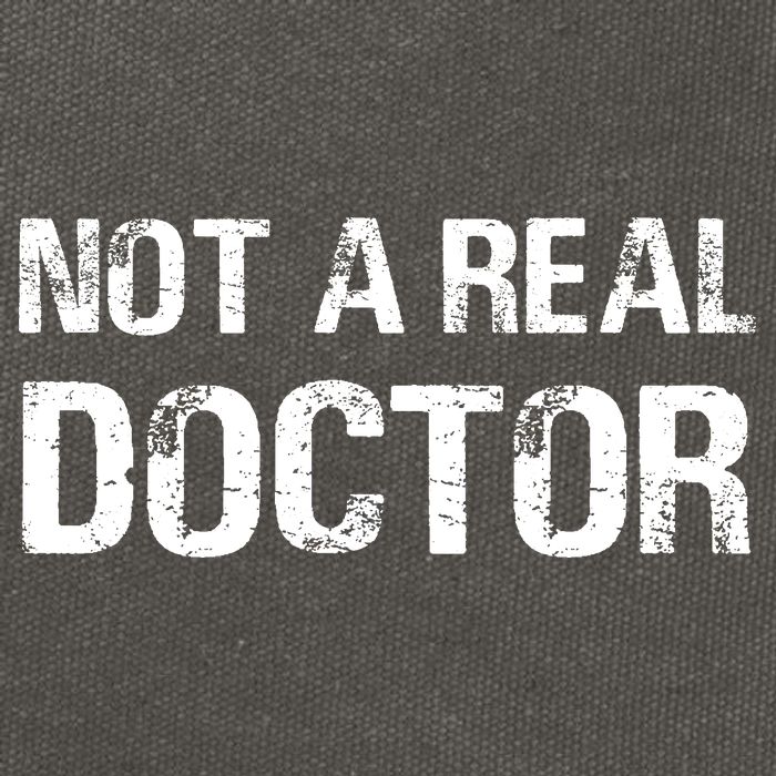 Not A Real Doctor Cotton Canvas Backpack