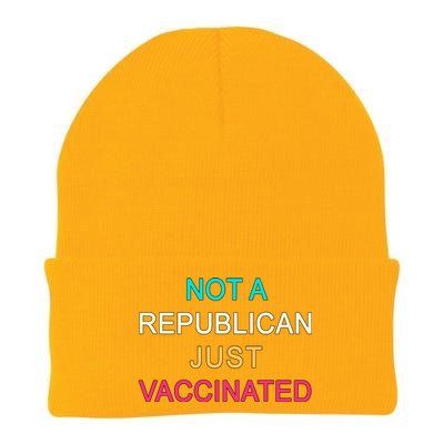 Not A Republican Just Vaccinated Knit Cap Winter Beanie