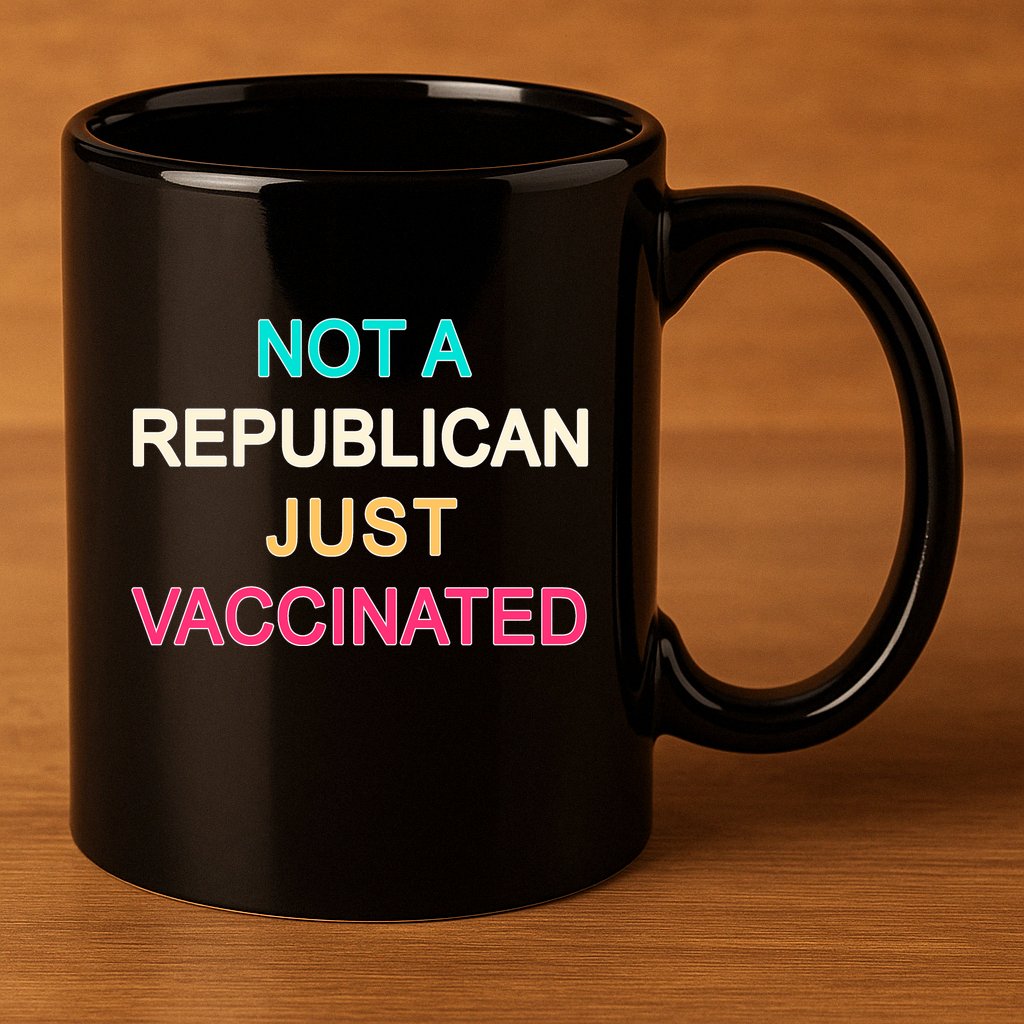 Not A Republican Just Vaccinated 11oz C Handle Ceramic Mug