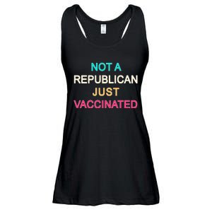 Not A Republican Just Vaccinated Ladies Essential Flowy Tank