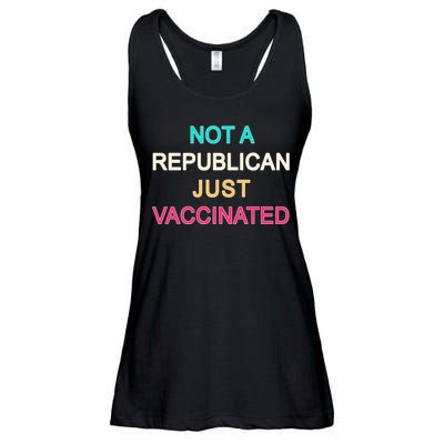 Not A Republican Just Vaccinated Ladies Essential Flowy Tank