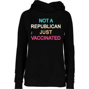 Not A Republican Just Vaccinated Womens Funnel Neck Pullover Hood