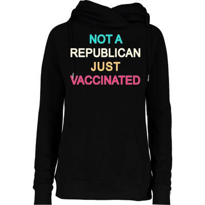 Not A Republican Just Vaccinated Womens Funnel Neck Pullover Hood