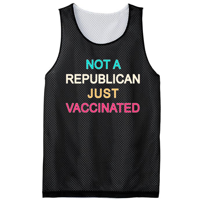 Not A Republican Just Vaccinated Mesh Reversible Basketball Jersey Tank