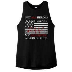 Not All Heroes Wear Capes American Nurses Ladies PosiCharge Tri-Blend Wicking Tank