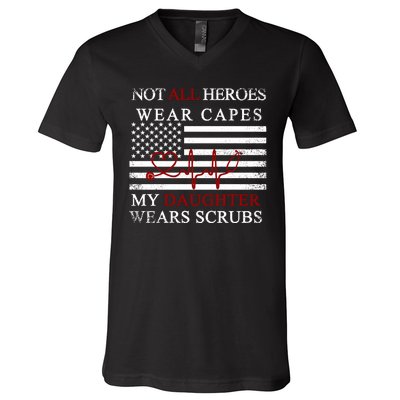 Not All Heroes Wear Capes American Nurses V-Neck T-Shirt