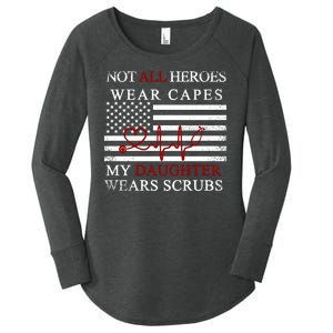 Not All Heroes Wear Capes American Nurses Women's Perfect Tri Tunic Long Sleeve Shirt