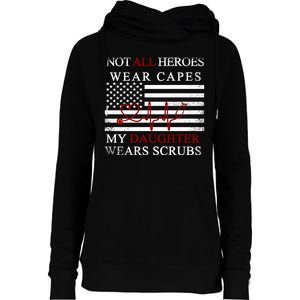 Not All Heroes Wear Capes American Nurses Womens Funnel Neck Pullover Hood