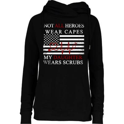 Not All Heroes Wear Capes American Nurses Womens Funnel Neck Pullover Hood