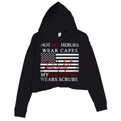 Not All Heroes Wear Capes American Nurses Crop Fleece Hoodie