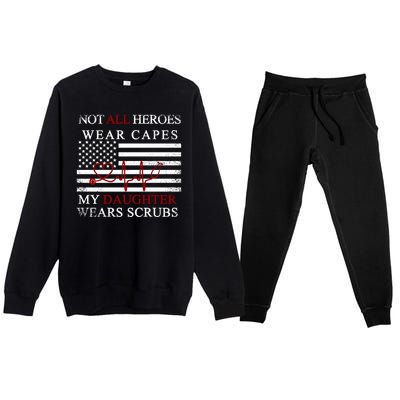 Not All Heroes Wear Capes American Nurses Premium Crewneck Sweatsuit Set