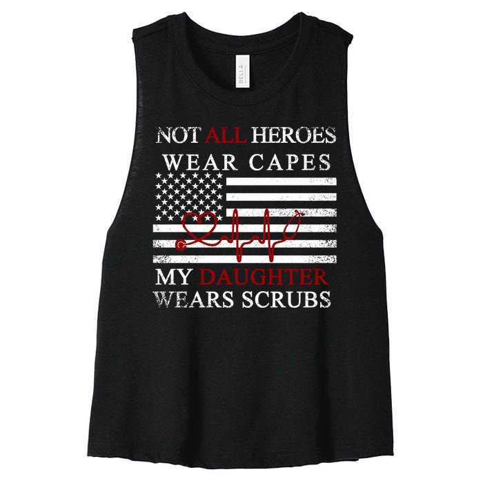 Not All Heroes Wear Capes American Nurses Women's Racerback Cropped Tank