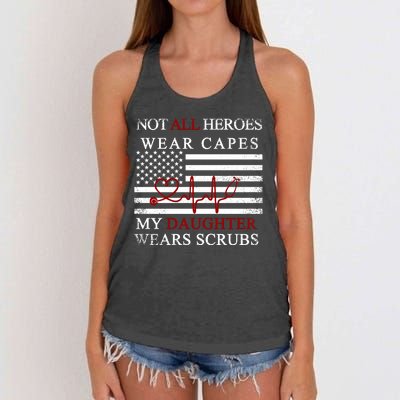 Not All Heroes Wear Capes American Nurses Women's Knotted Racerback Tank