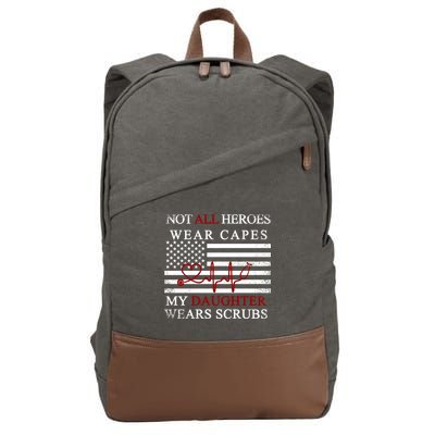 Not All Heroes Wear Capes American Nurses Cotton Canvas Backpack