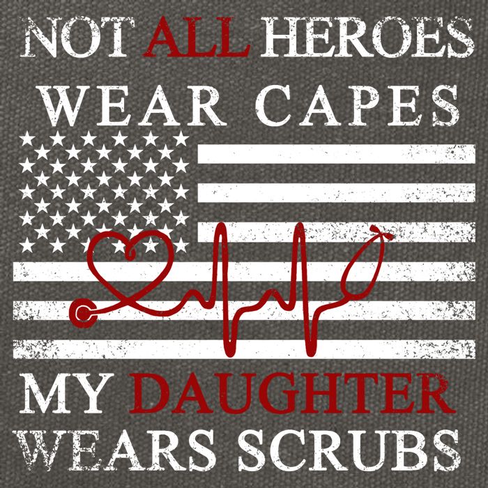 Not All Heroes Wear Capes American Nurses Cotton Canvas Backpack