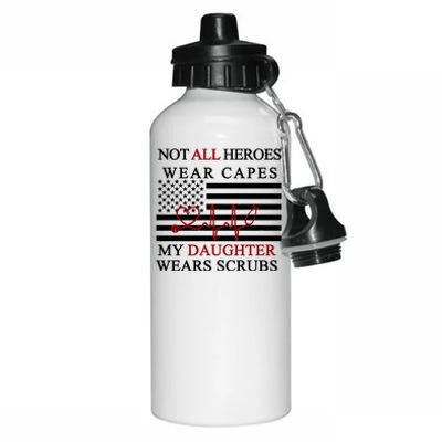 Not All Heroes Wear Capes American Nurses Aluminum Water Bottle