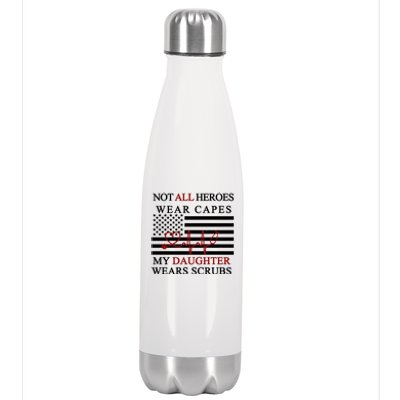 Not All Heroes Wear Capes American Nurses Stainless Steel Insulated Water Bottle