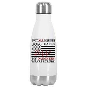 Not All Heroes Wear Capes American Nurses Stainless Steel Insulated Water Bottle