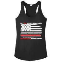 Not All Heroes Wear Capes My Daughter Wears Scrubs Ladies PosiCharge Competitor Racerback Tank