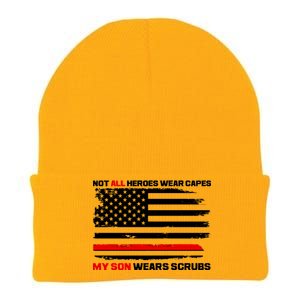 Not All Heroes Wear Capes My Son Wears Scrubs Knit Cap Winter Beanie