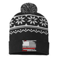 Not All Heroes Wear Capes My Son Wears Scrubs USA-Made Snowflake Beanie