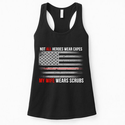 Not All Heroes Wear Capes My Wife Wears Scrubs Womens Tank Top