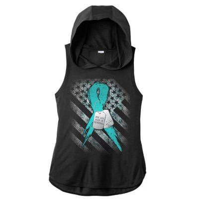 Not All Pain is Physical PTSD Awareness Ladies PosiCharge Tri-Blend Wicking Draft Hoodie Tank