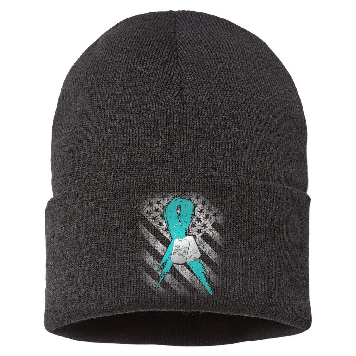 Not All Pain is Physical PTSD Awareness Sustainable Knit Beanie
