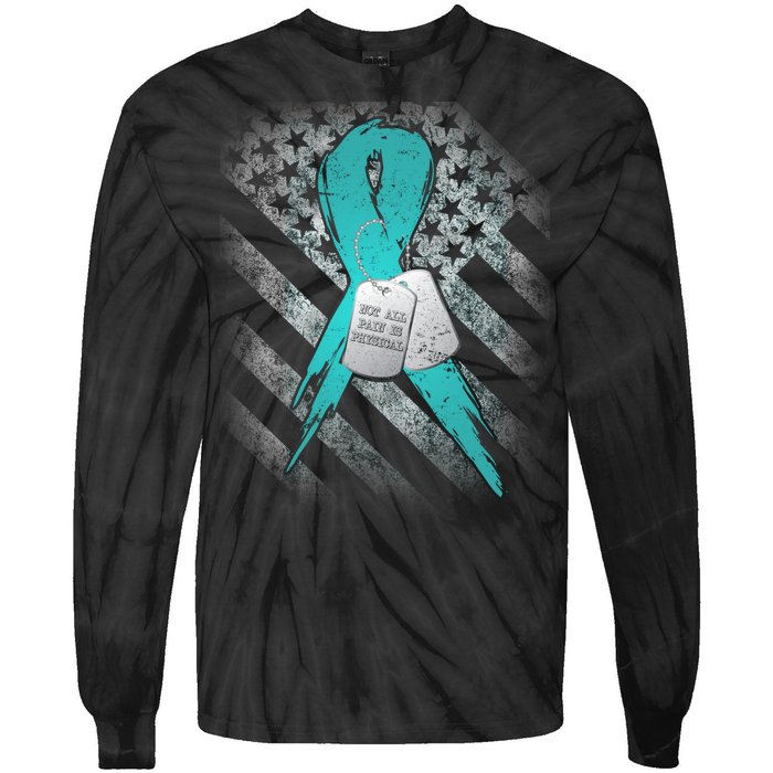 Not All Pain is Physical PTSD Awareness Tie-Dye Long Sleeve Shirt