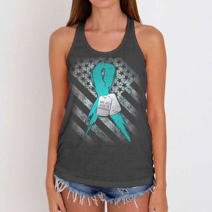 Not All Pain is Physical PTSD Awareness Women's Knotted Racerback Tank