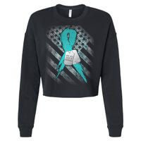 Not All Pain is Physical PTSD Awareness Cropped Pullover Crew